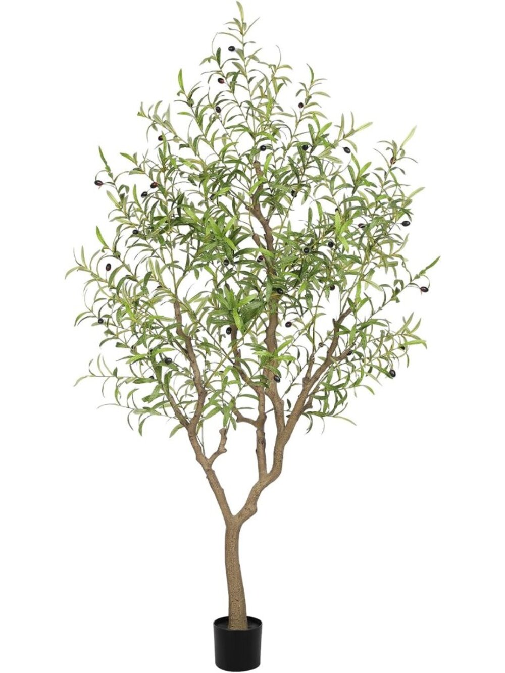 6ft Lifelike Artificial Olive Tree with Large Branches & Realistic Fruits